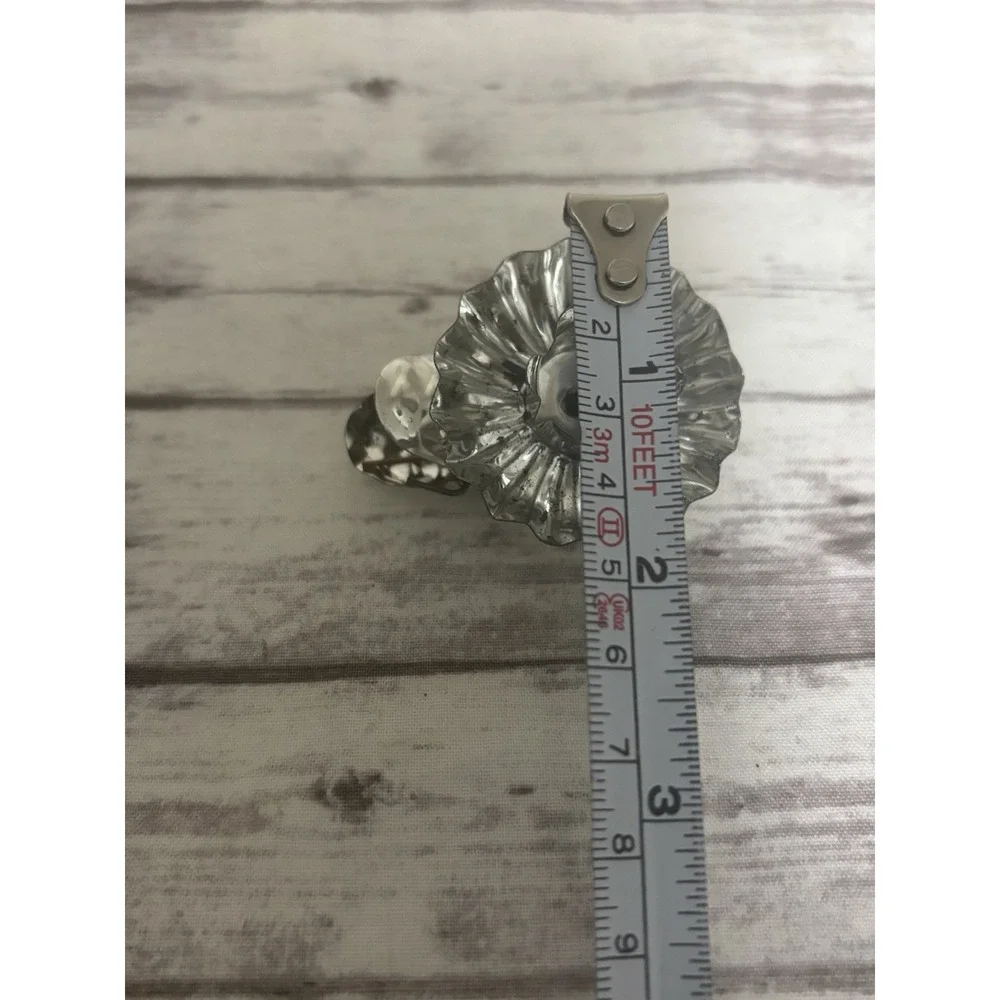 VINTAGE CHRISTMAS TREE CANDLE CLIPS / SET of 9 / SILVER CANDLE HOLDERS